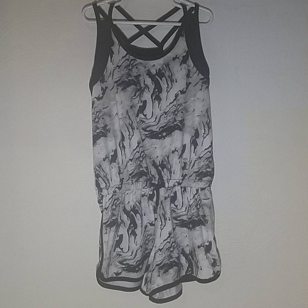 Athletic Romper Crisscross back